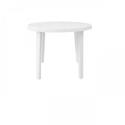 Mesa Laury Redonda 90cm Patas Desmont. Blanca