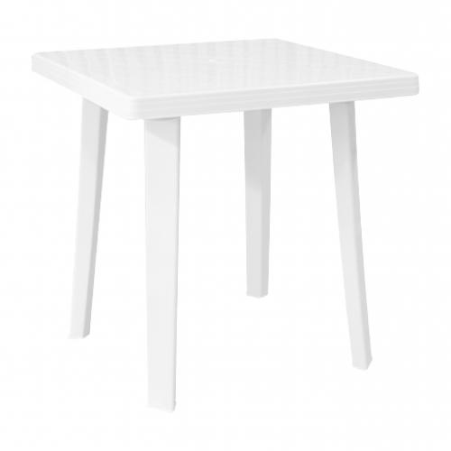 Mesa Laury Cuadrada 70cm Patas Desmont. Blanca