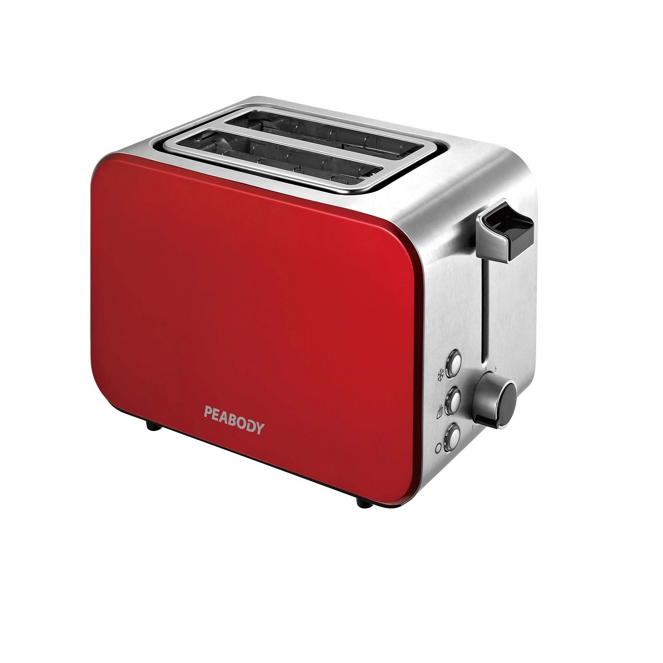 Imagen Tostadora Peabody 850w Ranura Extra Grande Roja