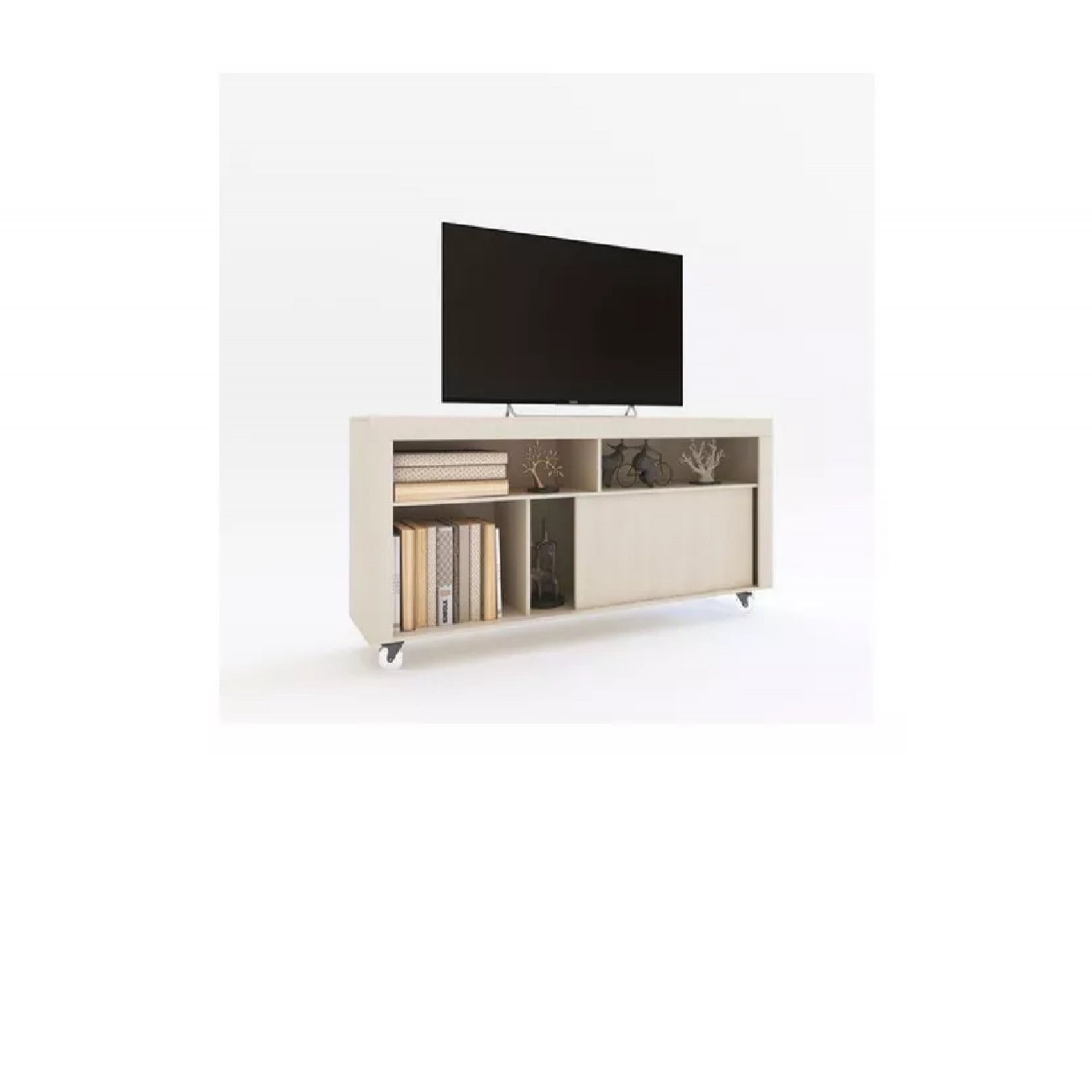 Imagen Rack Delos Puerta Corr. C/ruedas Fineline Crema