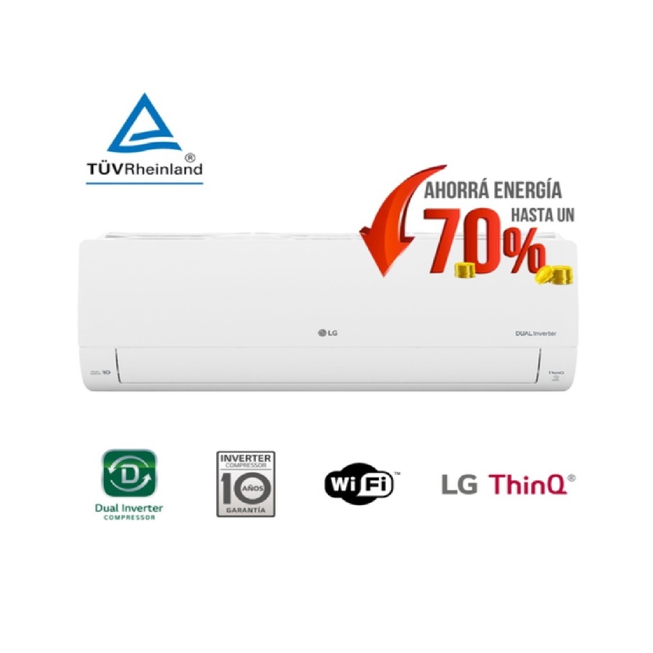 Imagen Acond. Split Lg Wifi Inverter 3600w F/c