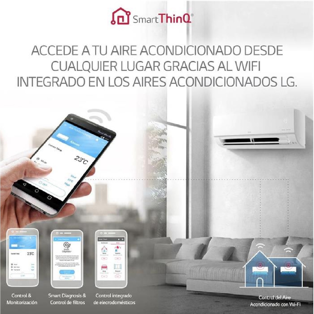 Imagen Acond. Split Lg Wifi Inverter 3600w F/c