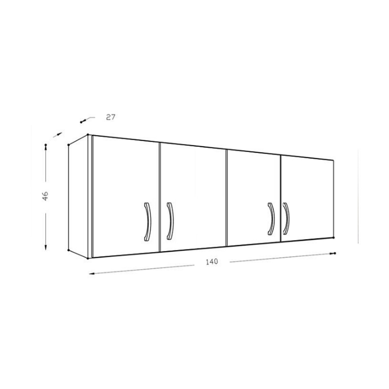 Imagen Alacena Ricchezze Arco 1.40 C/4ptas Nebraska